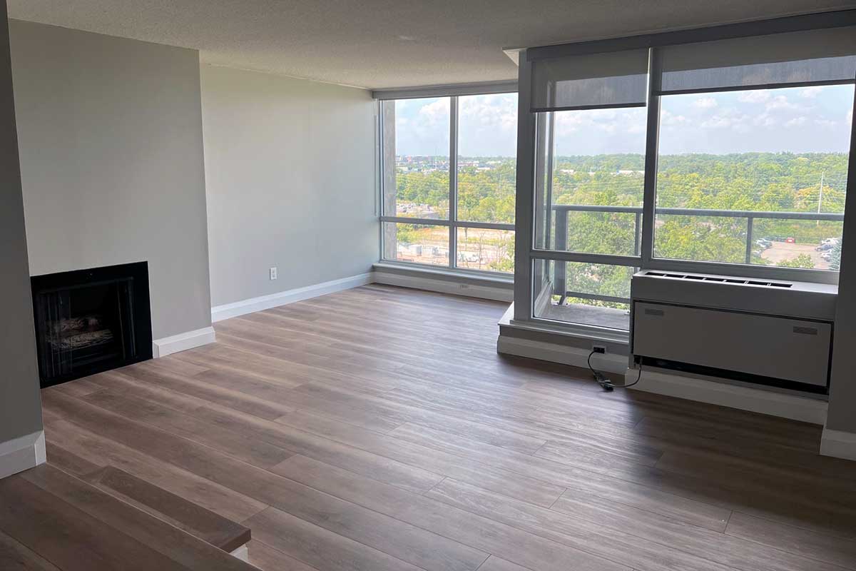Living Room Area with Gas Fireplace