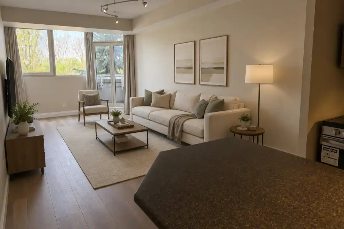 Dining and Living Room Area